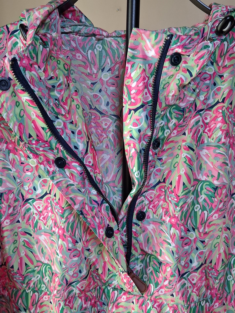 SIMPLY SOUTHERN Women's Rain Forest Pullover Hooded Rain Jacket; Size XL - Picture 3 of 7